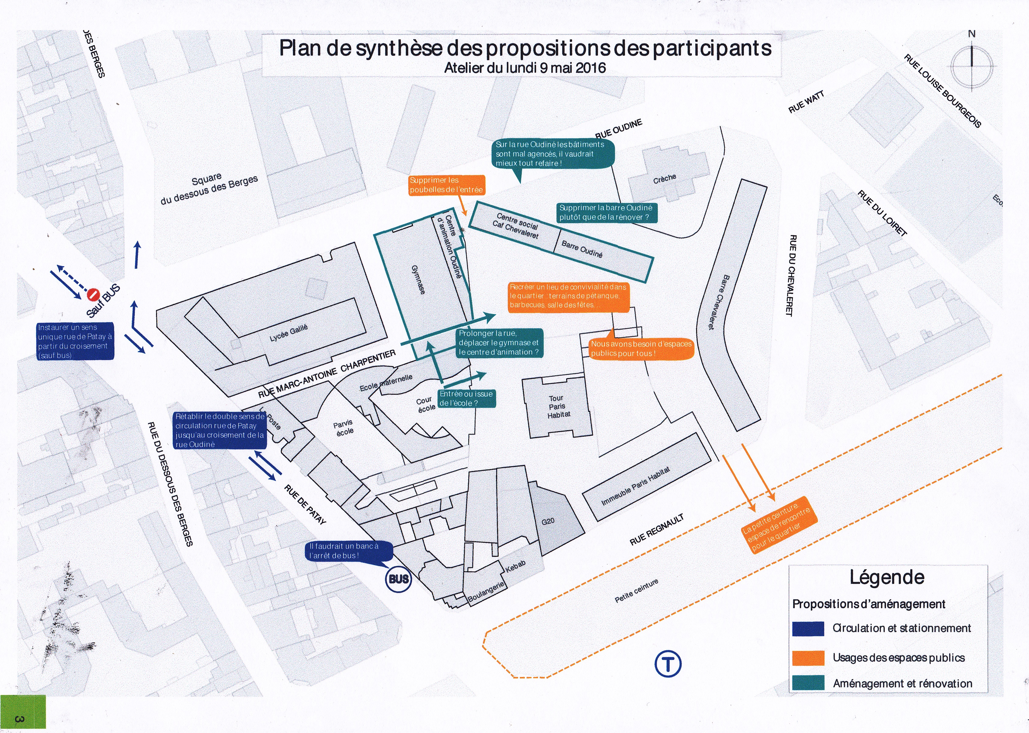 Ateliers concertation Oudiné- Synthèse des propositions-juin 2016